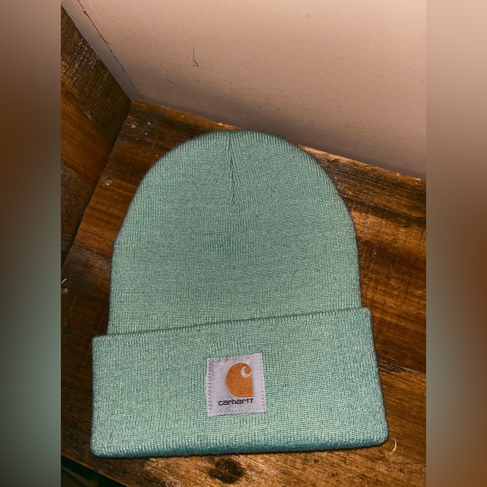 Carhartt Light Blue/Green Knit Beanie
